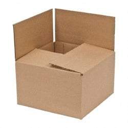 Made in USA - 10" Wide x 10" Long x 6" High Corrugated Shipping Box - Brown, 200 Lb Capacity - Exact Industrial Supply