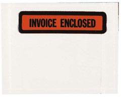 Nifty Products - 1,000 Piece, 5-1/2" Long x 4-1/2" Wide, Envelope - Invoice Enclosed, Clear - Exact Industrial Supply