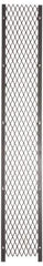 Folding Guard - 2' Wide x 10' High, Temporary Structure Woven Wire Panel - 10 Gauge Wire, 1-1/2 Inches x 16 Gauge Channel Frame, Includes Hardware, Top Capping and Floor Socket - Exact Industrial Supply