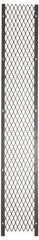 Folding Guard - 5' Wide x 7' High, Temporary Structure Woven Wire Panel - 10 Gauge Wire, 1-1/2 Inches x 16 Gauge Channel Frame, Includes Hardware, Top Capping and Floor Socket - Exact Industrial Supply