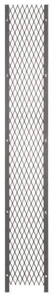 Folding Guard - 4' Wide x 7' High, Hinged Single Door for Temporary Structures - Woven Wire - Exact Industrial Supply