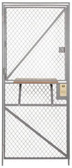 Folding Guard - 4' Wide x 7' High, Sliding Door for Temporary Structures - Woven Wire - Exact Industrial Supply