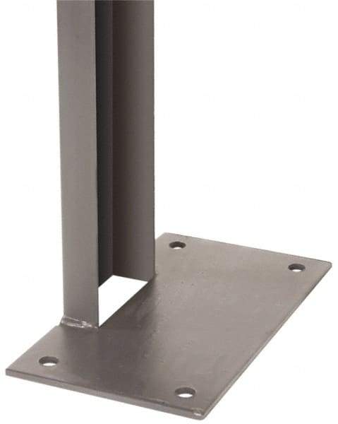 Folding Guard - 10 Ft. Tall Channel Post - Recommended at 15 Ft. Intervals, for Temporary Structures - Exact Industrial Supply