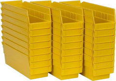 Akro-Mils - 11-5/8" Deep, Yellow Hopper Shelf Bin - 4" High x 4-1/8" Wide x 11-5/8" Long - Exact Industrial Supply