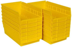 Akro-Mils - 11-5/8" Deep, Yellow Hopper Shelf Bin - 4" High x 6-5/8" Wide x 11-5/8" Long - Exact Industrial Supply
