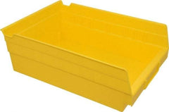 Akro-Mils - 11-5/8" Deep, Yellow Hopper Shelf Bin - 4" High x 8-3/8" Wide x 11-5/8" Long - Exact Industrial Supply