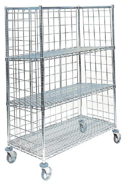 Metro - 1 Shelf, 3-Sided Steel Wire Truck Shelf - 48" Long x 24" Wide - Exact Industrial Supply