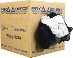 PRO-SOURCE - Reclaimed Poly/Cotton T-Shirt Rags - Assorted Colors, Polo, Low Lint, 5 Lbs. at 3 to 4 per Pound, Box - Exact Industrial Supply