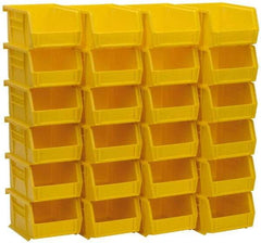 Akro-Mils - 10 Lb. Load Capacity, 5-3/8" Deep, Yellow Polymer Hopper Stacking Bin - 3" High x 4-1/8" Wide x 5-3/8" Long - Exact Industrial Supply