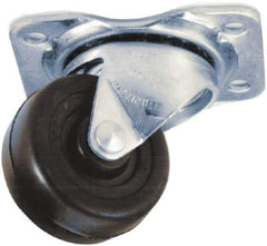 Albion - 4" Diam x 1-5/8" Wide x 5" OAH Top Plate Mount Swivel Caster - Phenolic, 450 Lb Capacity, Roller Bearing, 4 x 5-1/8" Plate - Exact Industrial Supply