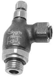 Legris - 10mm Tube OD x 1/4" BSPP Metal Flow Control Regulator - 0 to 145 psi, Buna Nitrile O-Ring & Treated Brass Material - Exact Industrial Supply