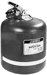 Justrite - 2.5 Gal Polyethylene Type I Safety Can - 362mm High x 10-3/4" Diam, Red - Exact Industrial Supply