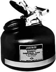 Justrite - Safety Disposal Cans Capacity (Gal.): 5.00 Material: Polyethylene - Exact Industrial Supply