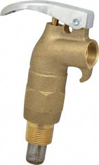 Value Collection - 3/4" NPT Brass Rigid Drum Faucet - External Arrester, Self Closing - Exact Industrial Supply