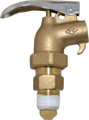Justrite - 3/4" NPT Brass Adjustable Drum Faucet - FM Approved, Internal Arrester, Self Closing - Exact Industrial Supply