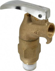 Justrite - 3/4" NPT Brass Rigid Drum Faucet - FM Approved, No Arrester, Self Closing - Exact Industrial Supply