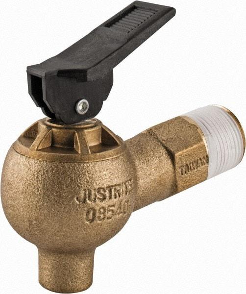 Justrite - 3/4" NPT Brass Drum Faucet - FM Approved - Exact Industrial Supply