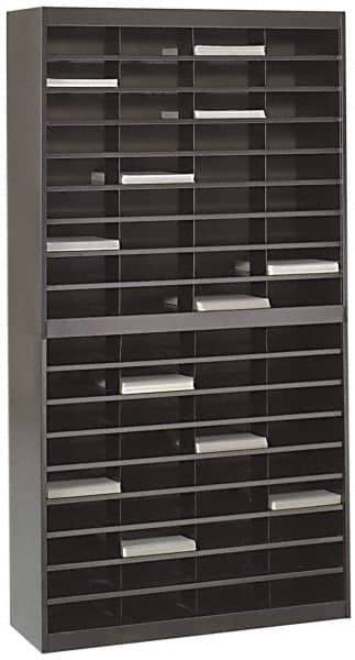 Safco - Deluxe Document Organizer - 72 Compartments, 9" Wide x 3" High x 12-1/4" Deep Compartment - Exact Industrial Supply