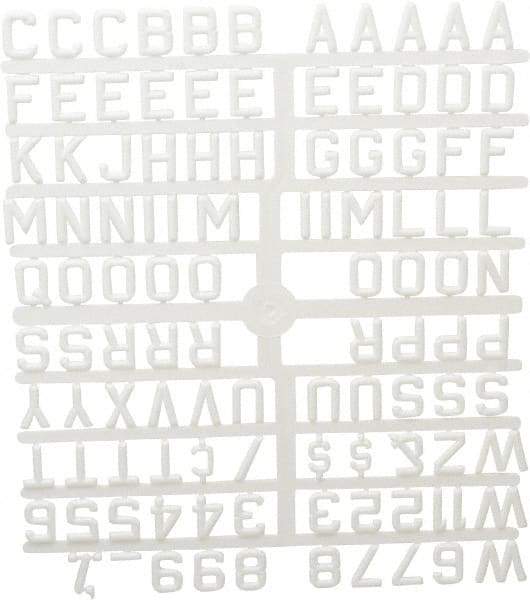 Ghent - Plastic Letter Kits Type: Reusable Letters Display Size: 3/4 (Inch) - Exact Industrial Supply