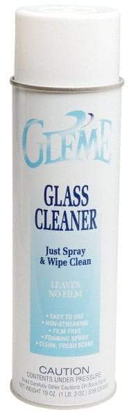 Made in USA - 20 oz Aerosol Fresh Glass Cleaner - Use on Glass Surfaces, Mirrors, Windows, Windshields - Exact Industrial Supply