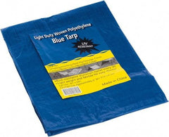 Value Collection - 10' Long x 8' Wide Polyethylene Tarp & Dust Cover - Blue - Exact Industrial Supply
