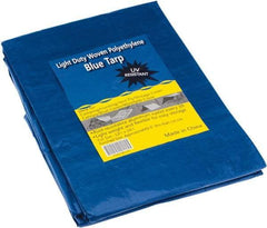 Value Collection - 16' Long x 12' Wide Polyethylene Tarp & Dust Cover - Blue, Grommet - Exact Industrial Supply