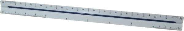 Staedtler - 12 Inch Long, Plastic Triangular Scales - Exact Industrial Supply