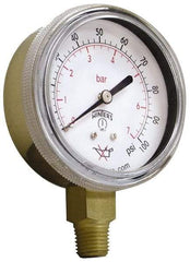 Winters - 1/4 Inch NPT, 22.5 Max psi, Brass Case Cylinder Pressure Gauge - 2 Inch Dial Diameter, 0 to 30 psi Display Range - Exact Industrial Supply