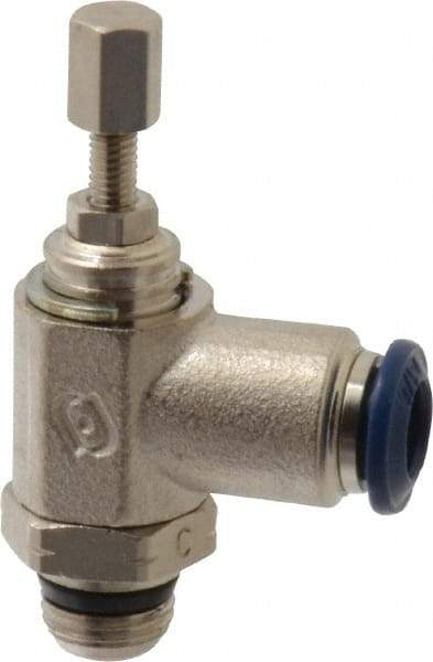 Value Collection - 145 Max psi, Meter Out Screw Adjusted Flow Control Valve - Buna N O Ring, 1/8" Tube Outside Diam - Exact Industrial Supply