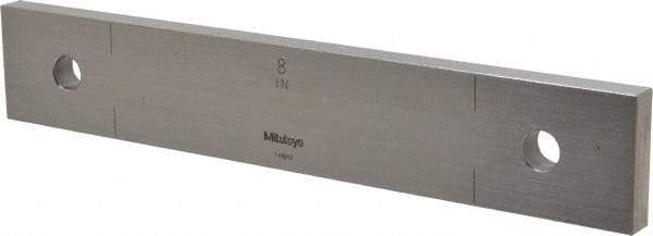 Mitutoyo - 8" Rectangular Steel Gage Block - Accuracy Grade AS-1, Includes Certificate of Inspection - Exact Industrial Supply