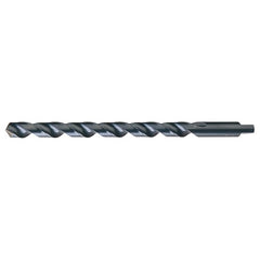 3/8 RHS / RHC HSS 118 Degree Notched Point Heavy Duty Long Flute Taper Length Drill - Steam Oxide - Exact Industrial Supply
