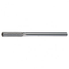13/32 STR / RHC HSS+TCT Carbide-Tipped Straight Shank Straight Flute Reamer - Bright - Exact Industrial Supply