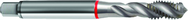 M2.5x0.45 6H 3-Flute Cobalt Red Ring Semi-Bottoming 40 degree Spiral Flute Tap-Bright - Exact Industrial Supply
