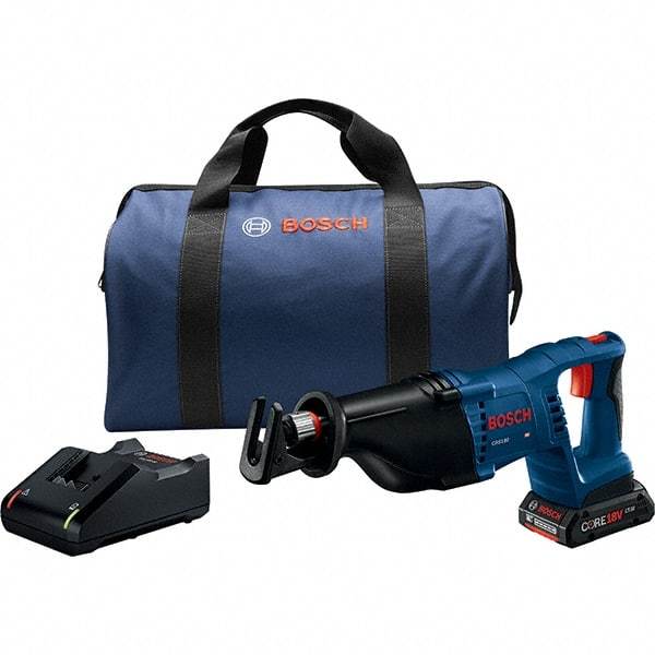 Bosch - Cordless Reciprocating Saws Voltage: 18.0 Battery Chemistry: Lithium-Ion - Exact Industrial Supply
