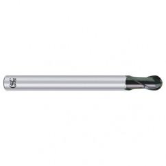 1/8" Dia. - 3" OAL - Carbide - Ball End HP End Mill-2 FL - Exact Industrial Supply
