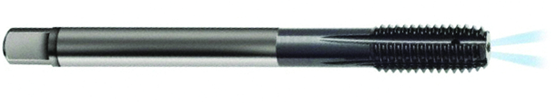 M12 x 1.0 Dia. - 6HX - 5 FL - Carbide Semi-Bott Tap-TiCN -Coolant-Thru-FORM-C DIN 374 - Exact Industrial Supply
