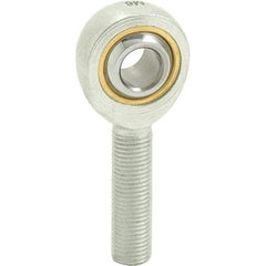 Tritan - 5/8" ID, 3-3/8" Max OD, 7,400 Lb Max Static Cap, Male Spherical Rod End - 5/8-18 RH, 3/4" Shank Diam, 1-5/8" Shank Length, Zinc Plated Carbon Steel with Sintered Oil Impregnated Bronze Raceway - Exact Industrial Supply