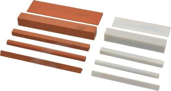 Norton - 10 Piece Aluminum Oxide Sharpening Stone Kit - Hard Arkansas & India Aluminum Oxide - Exact Industrial Supply