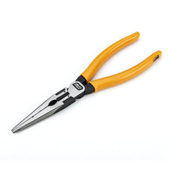 Long Nose Pliers; Pliers Type: Long Nose Pliers; Jaw Texture: Crosshatch; Jaw Length (Decimal Inch): 3.0000; Jaw Width (Decimal Inch): 0.16; Jaw Type: Crosshatch; Long Nose; Handle Type: Dipped; Side Cutter: Yes; Overall Length (Decimal Inch): 8.0000; Hea