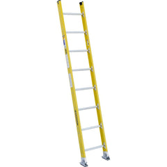 Werner - Step Ladders; Type: Round Rung ; Height (Feet): 8 ; Industry Rating: Type IAA ; Load Capacity (Lb.): 375.000 ; Material: Fiberglass ; Number of Steps / Rungs: 8 - Exact Industrial Supply