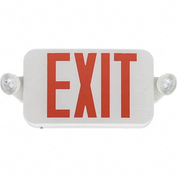 Lithonia Lighting - Combination Exit Signs Mounting Type: Ceiling Mount; End Mount; Wall Mount Number of Faces: 1 - Exact Industrial Supply
