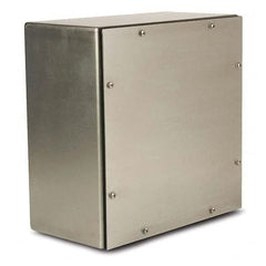 NEMA 4X Stainless Steel Junction Box Enclosure with Screw Cover 12-1/8″ Wide x 12-1/8″ High x 6″ Deep, Corrosion Resistant & Watertight