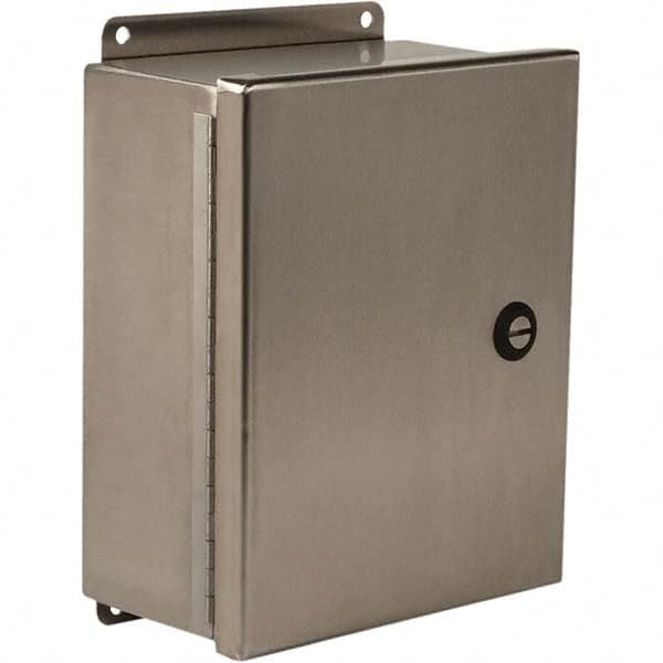 Wiegmann - NEMA 4 Stainless Steel Standard Enclosure with Continuous Hinge Cover - Exact Industrial Supply