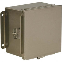 Wiegmann - NEMA 4X Stainless Steel Standard Enclosure with Continuous Hinge Cover - Exact Industrial Supply