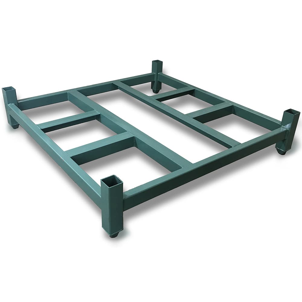 Steel King - Storage Racks; Type: Portable Rack w/Open Deck Base ; Width (Inch): 60 ; Height (Inch): 6 ; Depth (Inch): 42 ; Number of Bays: 0 ; Color: Vista Green - Exact Industrial Supply