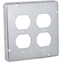 Hubbell-Raco - Steel Electrical Box Cover - Exact Industrial Supply