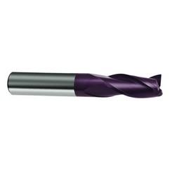 3/8 Dia. x 3 Overall Length 3-Flute Square End Solid Carbide SE End Mill-Round Shank-Center Cut-Firex - Exact Industrial Supply