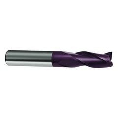3/8 Dia. x 3 Overall Length 3-Flute Square End Solid Carbide SE End Mill-Round Shank-Center Cut-Firex - Exact Industrial Supply
