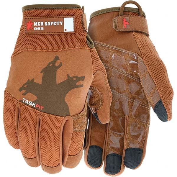 MCR Safety - Size M Leather or Synthetic Leather General Protection Work Gloves - Exact Industrial Supply