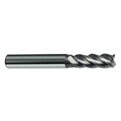 6mm Dia. - 57mm OAL - 4 FL Variable Helix Bright Carbide End Mill - Exact Industrial Supply